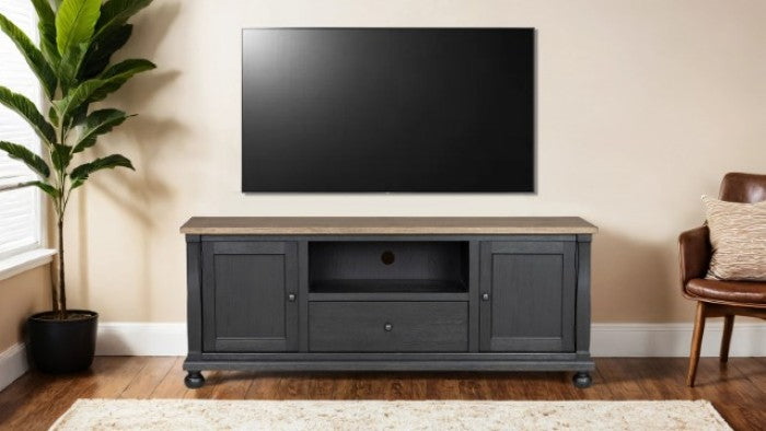 Neue Mills Weathered Black/Brown TV Console by Furniture of America at Eve Furniture