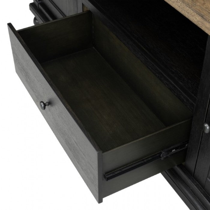 Neue Mills Weathered Black/Brown TV Console by Furniture of America at Eve Furniture