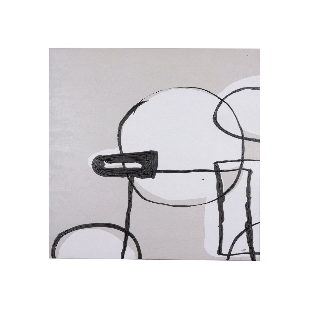 Neutral Shapes I by Mercana Studio a Hand Embellished Textured Canvas by Mercana at Eve Furniture