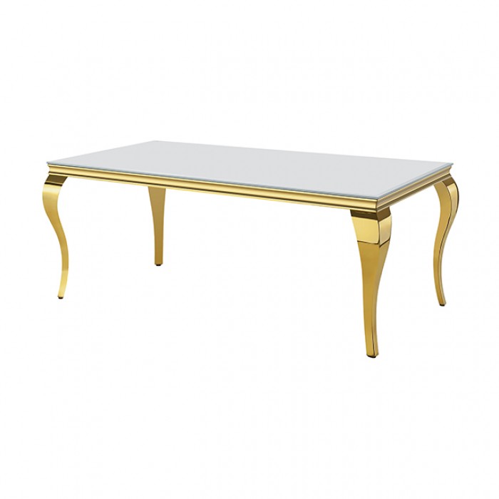 Neuveville Gold/White Dining Table by Furniture of America at Eve Furniture