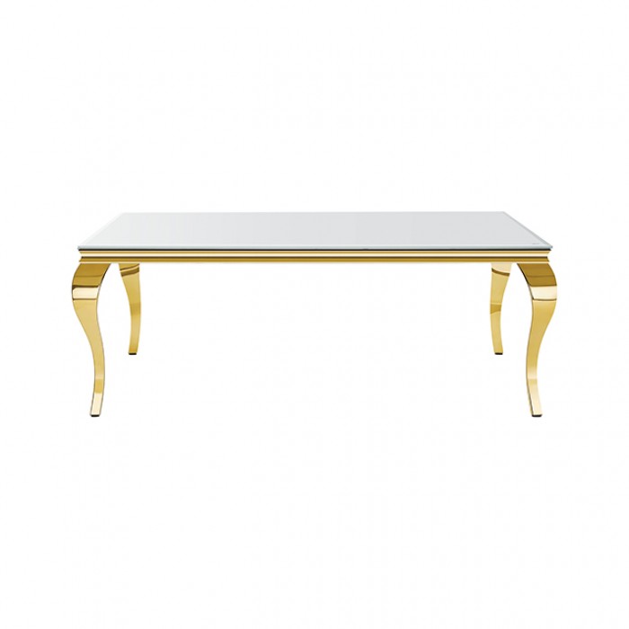 Neuveville Gold/White Dining Table by Furniture of America at Eve Furniture