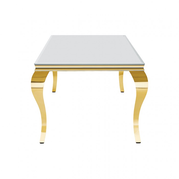 Neuveville Gold/White Dining Table by Furniture of America at Eve Furniture