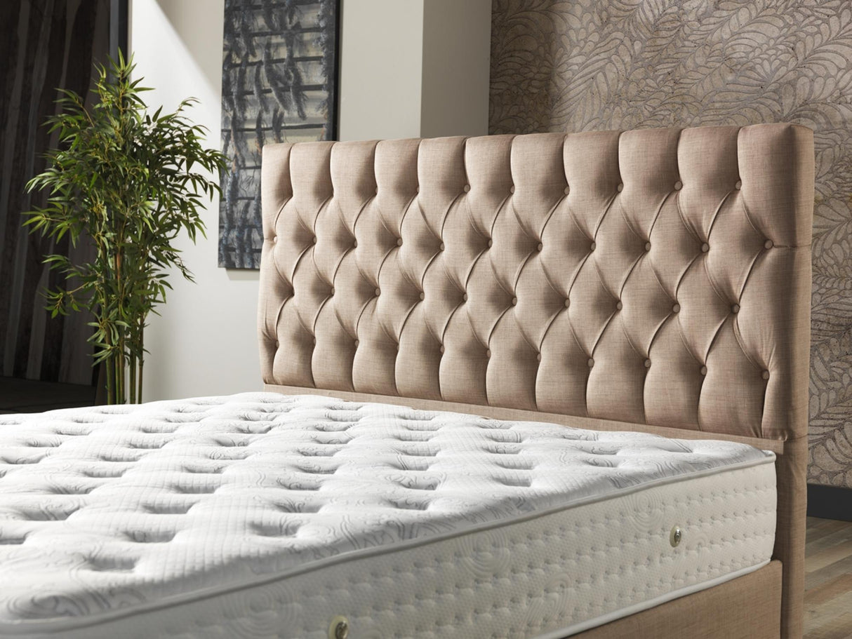 Nevada Storage Bed With Headboard Cream by Furnia at Eve Furniture