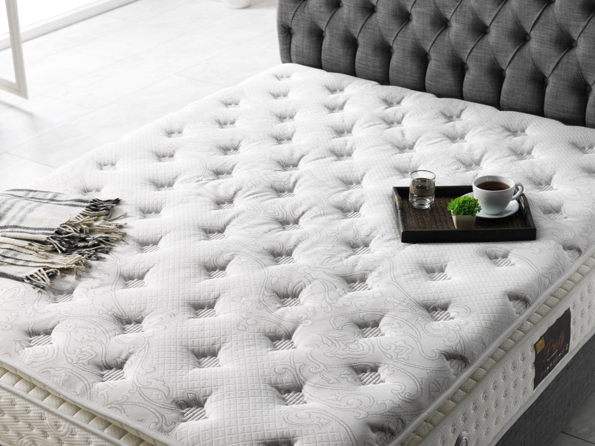Nevada Storage Bed With Headboard Grey by Furnia at Eve Furniture