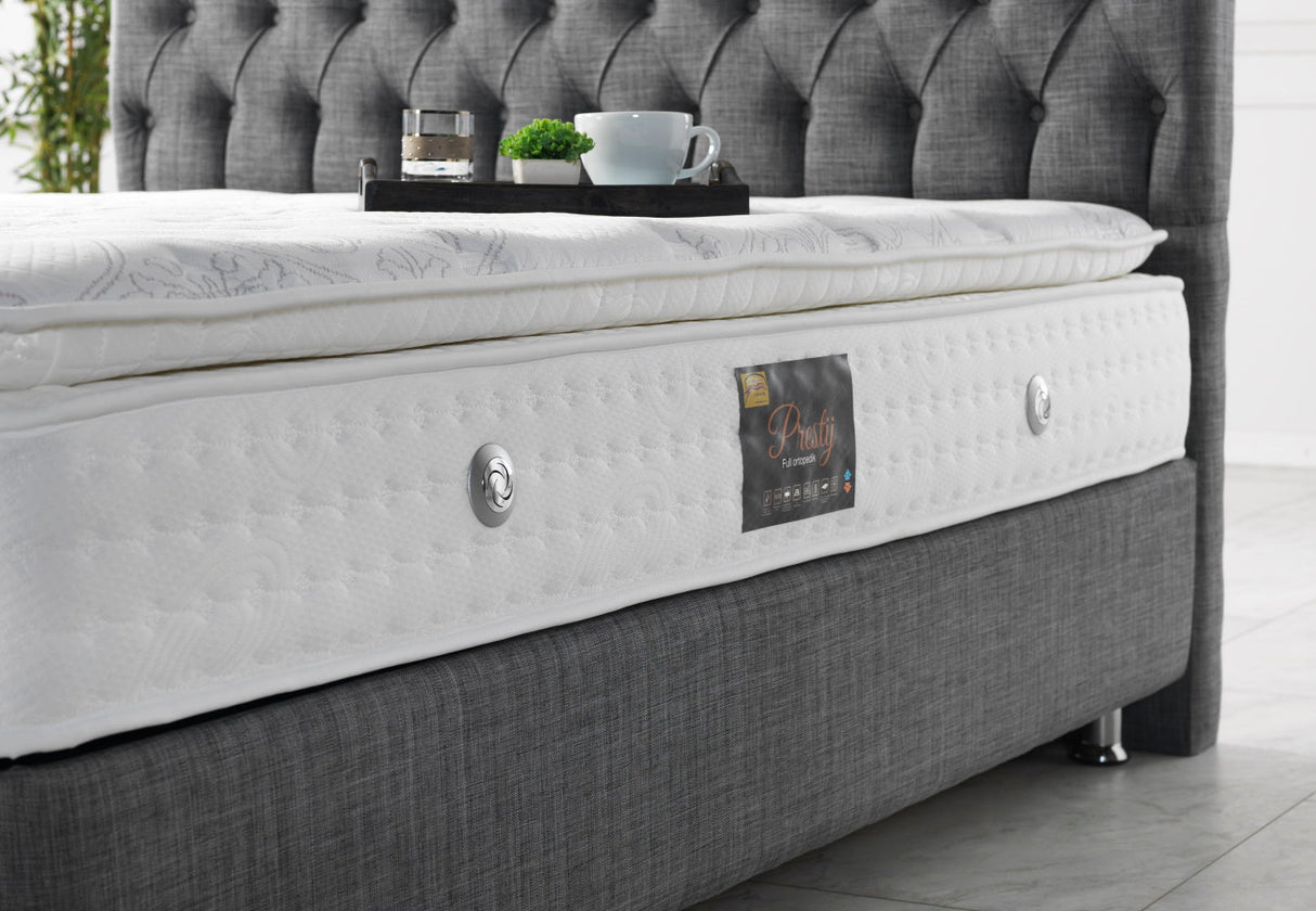 Nevada Storage Bed With Headboard Grey by Furnia at Eve Furniture