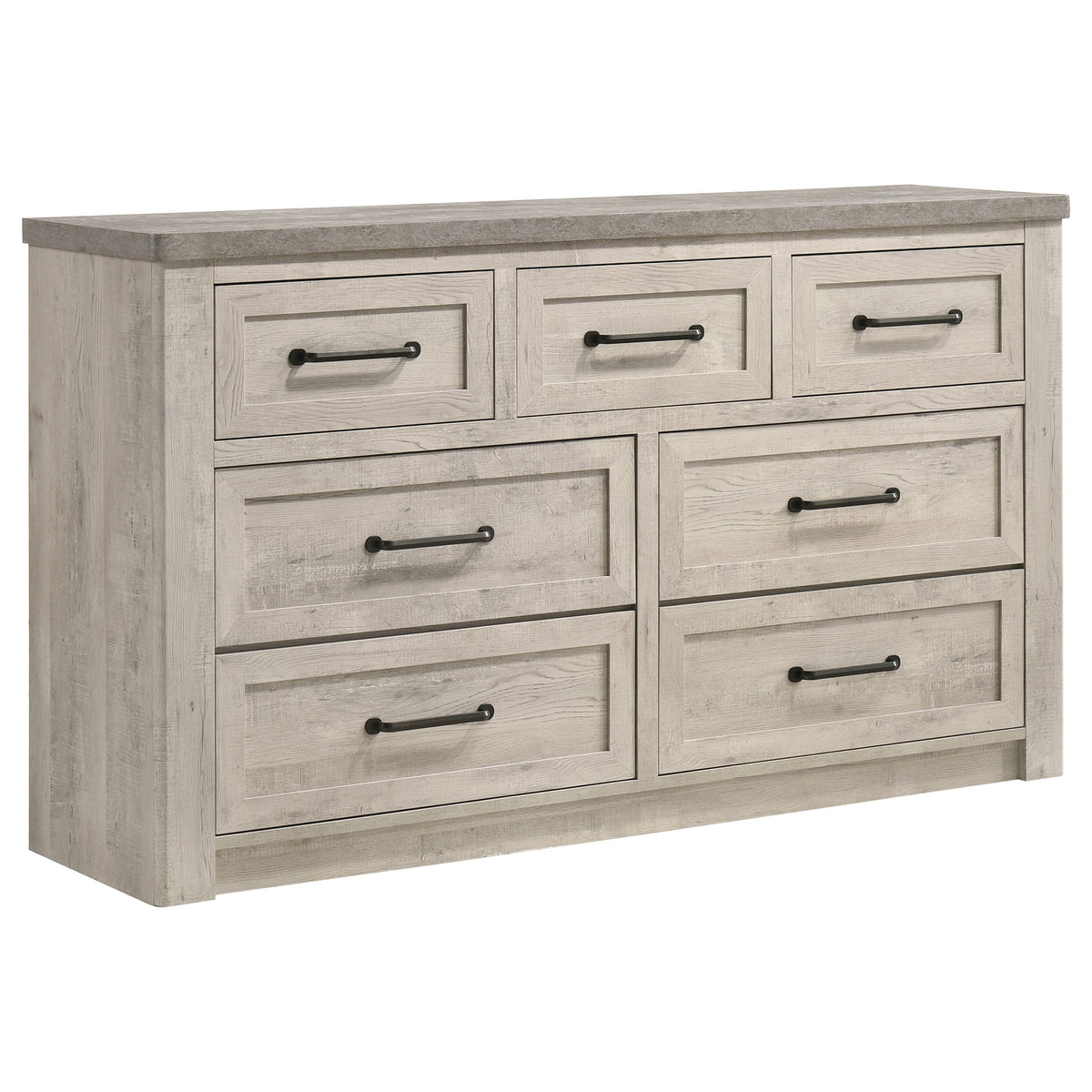 Nevado Grey and Weathered Taupe 4-Piece Queen Panel Bedroom Set by Coaster at Eve Furniture