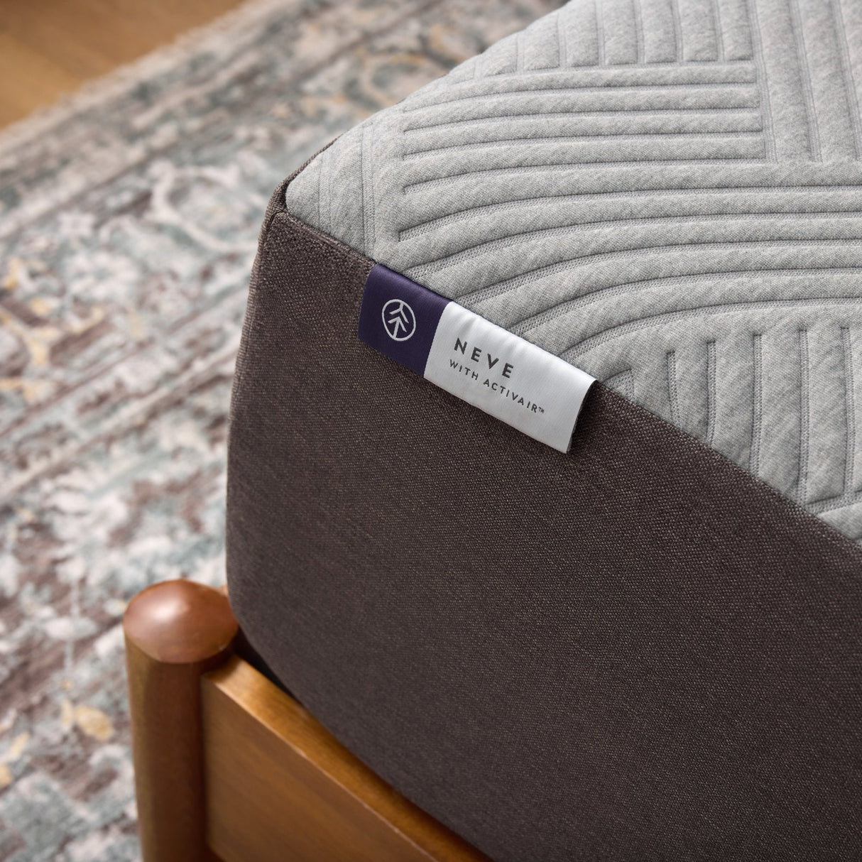Neve ActivAir Gray Cal King Mattress by Malouf at Eve Furniture