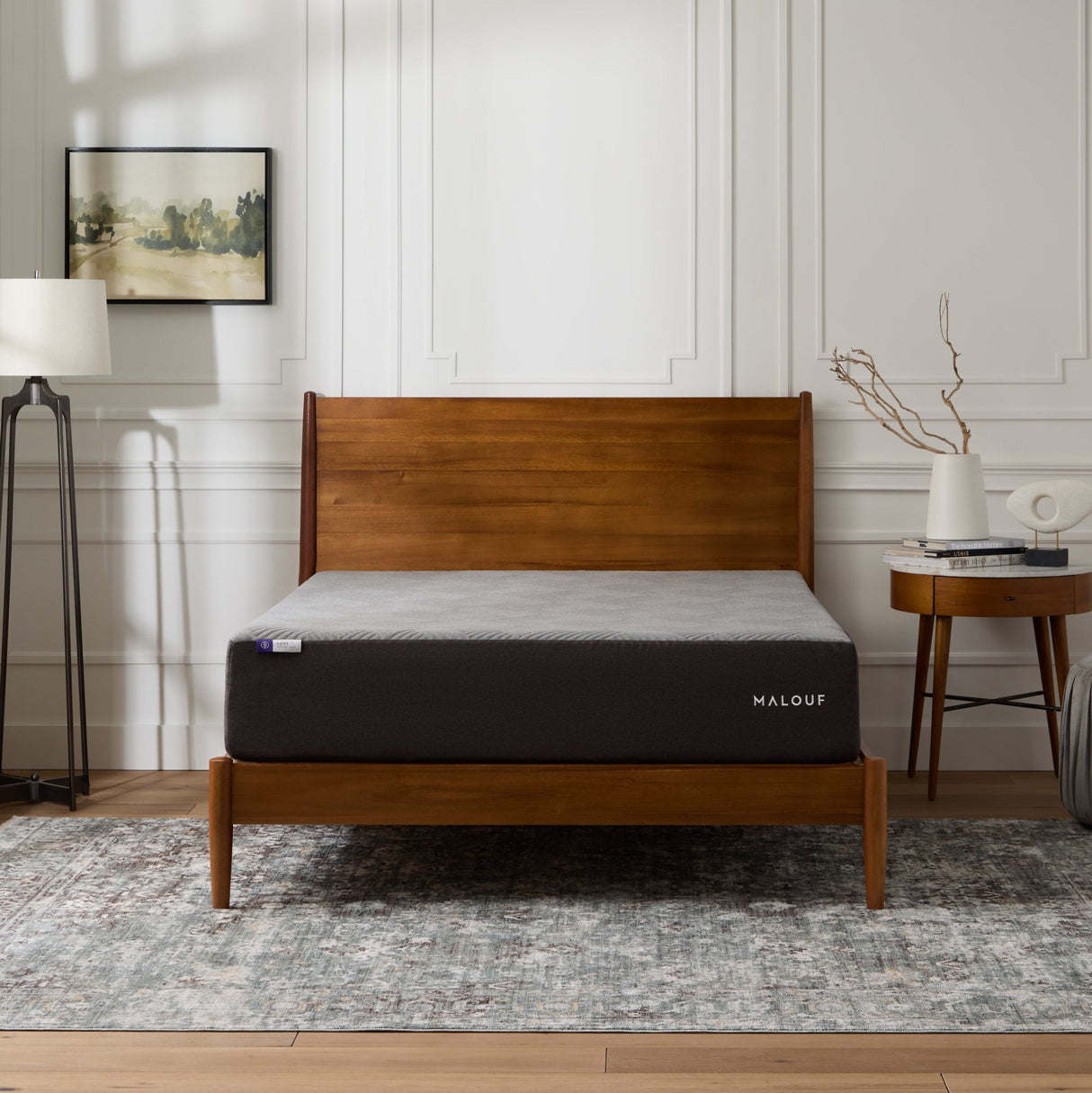 Neve ActivAir Gray Queen Mattress by Malouf at Eve Furniture