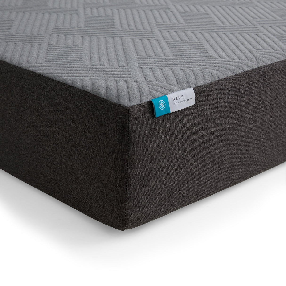 Neve Coolsync Gray Twin XL Mattress by Malouf at Eve Furniture