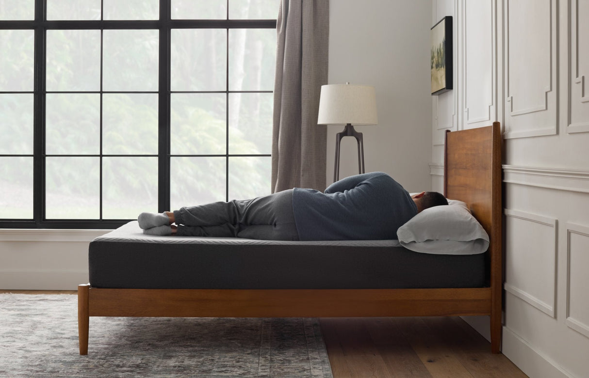 Neve Coolsync Gray Twin XL Mattress by Malouf at Eve Furniture