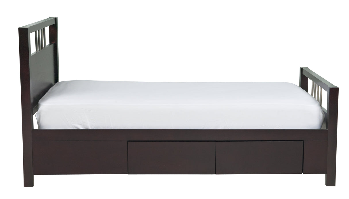 Nevis Full Platform Storage Bed in Espresso by Modus Furniture at Eve Furniture