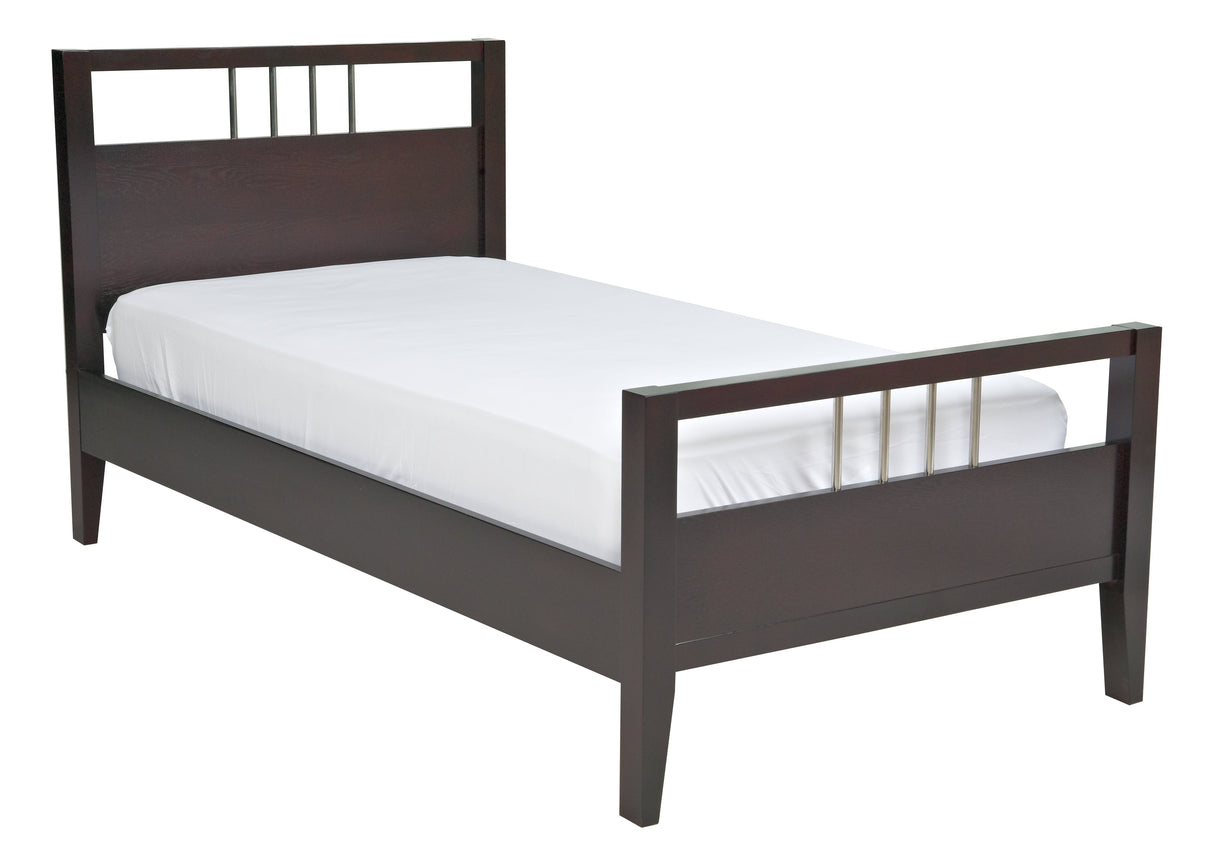 Nevis Wood Full Platform Bed in Espresso by Modus Furniture at Eve Furniture