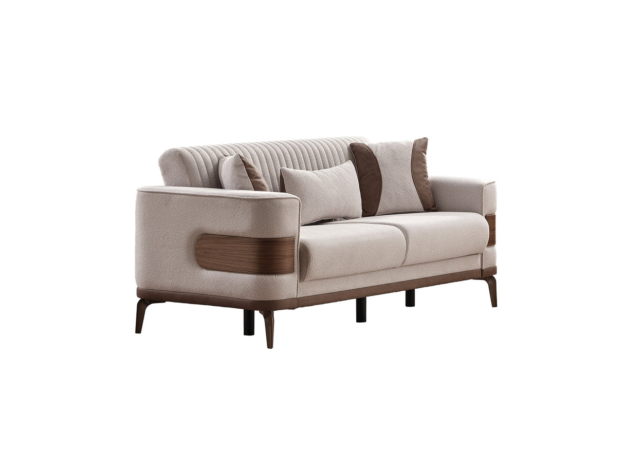 New Mood 3-pieces (Sofa & Loveseat & Chair) Livingroom Set Cream by Furnia at Eve Furniture