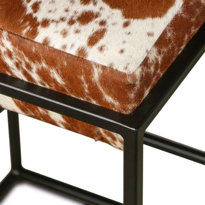 New York 17" Backless Counter Stool in Brown Cowhide by Home Trends & Design at Eve Furniture