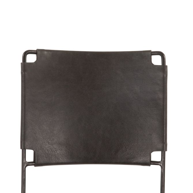 New York 18" Counter Chair in Black Leather and Iron by Home Trends & Design at Eve Furniture