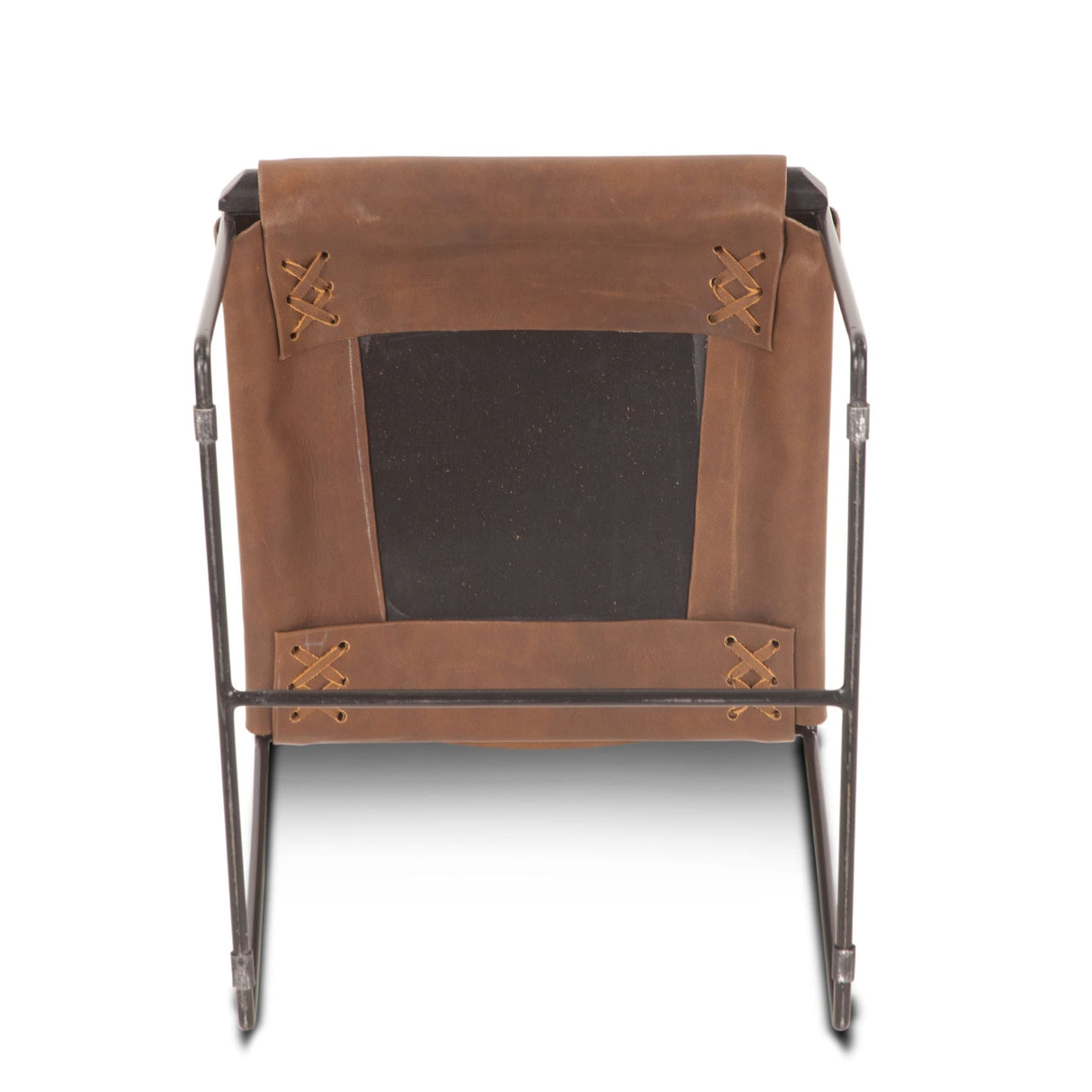 New York 18" Dining Chair in Brown Buffalo Leather and Iron by Home Trends & Design at Eve Furniture