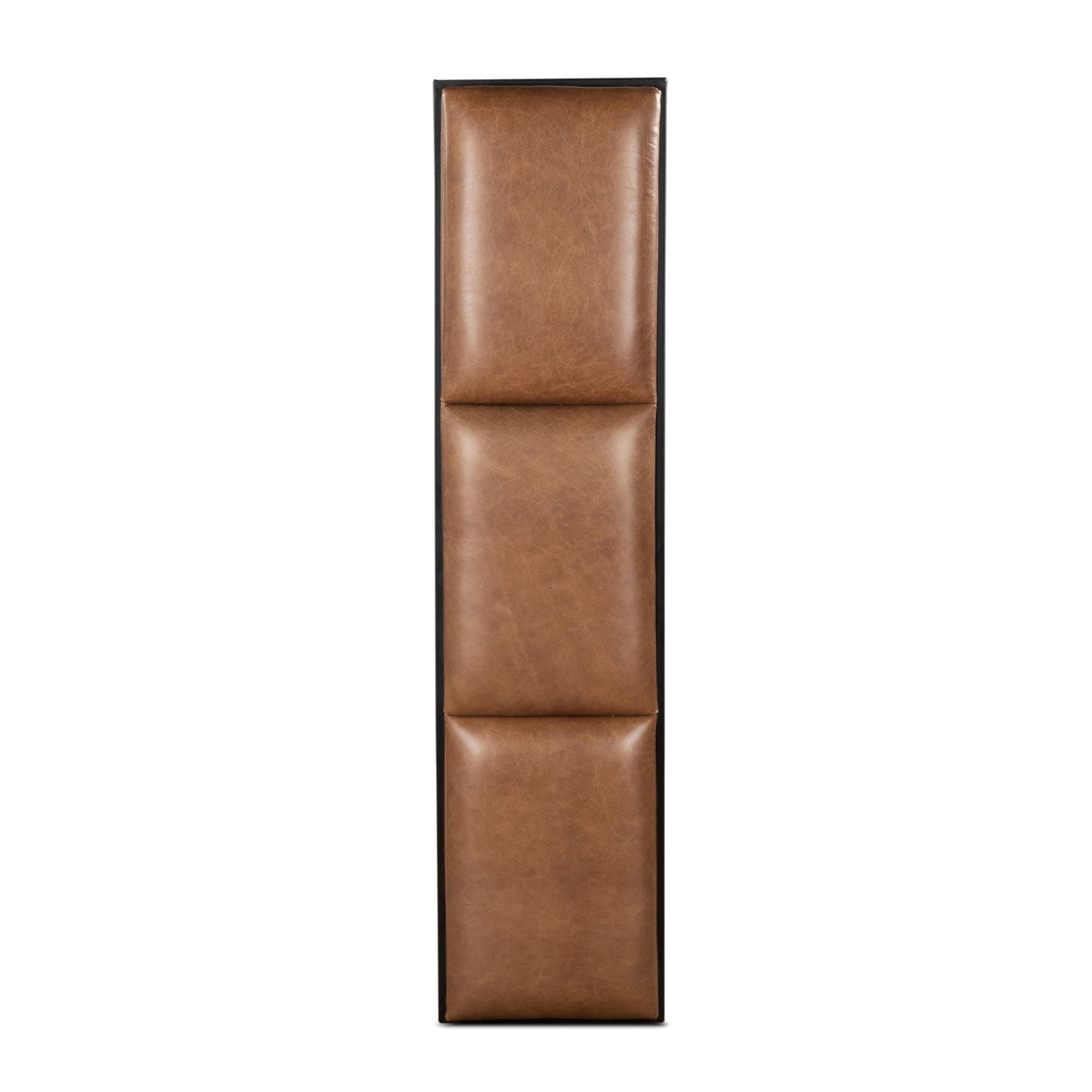 New York 62" Bench in Cognac Leather and Iron