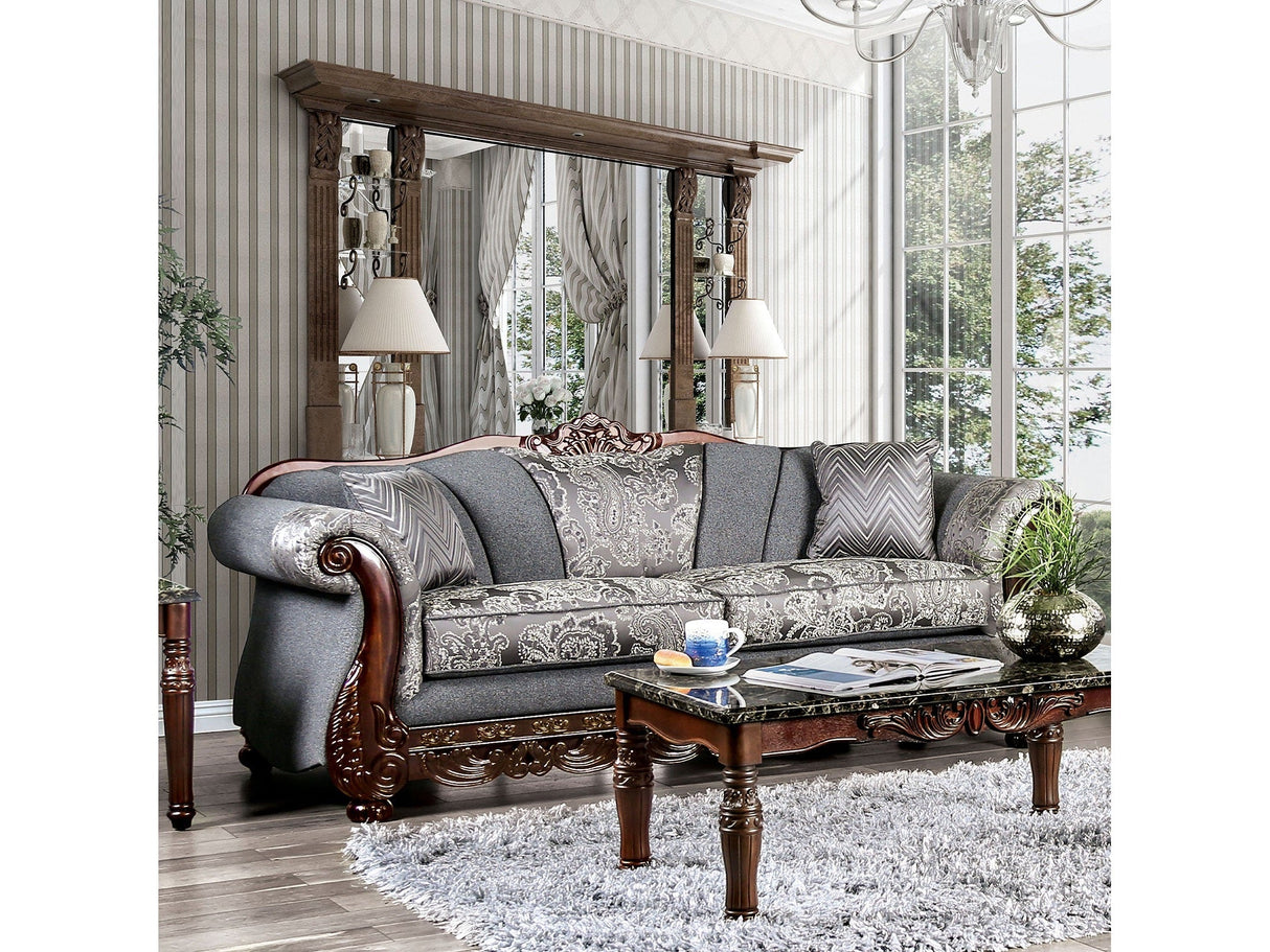 Newdale Gray Sofa & Loveseat by Furniture of America at Eve Furniture