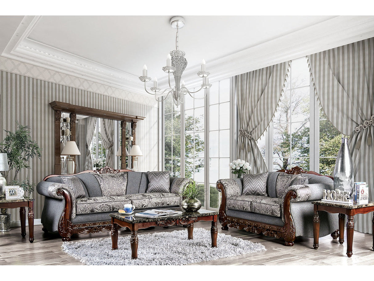 Newdale Gray Sofa & Loveseat by Furniture of America at Eve Furniture