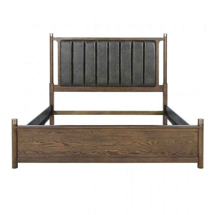 Newent Dark Walnut 5-Piece Queen Bedroom Set by Furniture of America at Eve Furniture