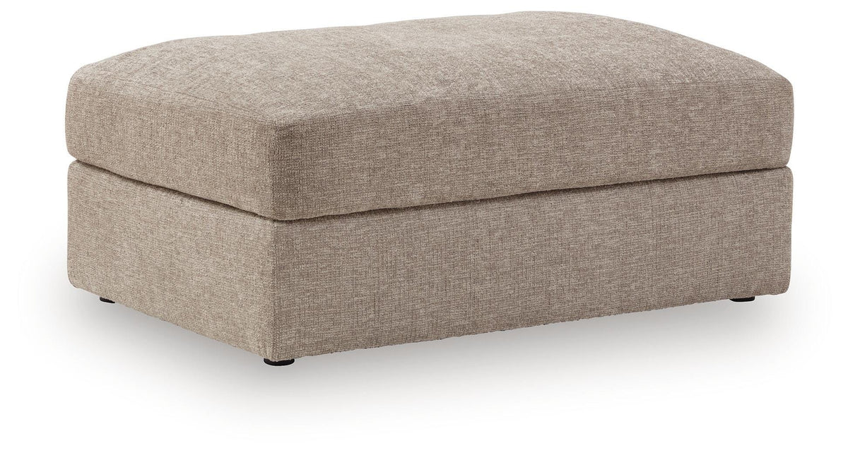 Nexora-Court Burlap Oversized Accent Ottoman by Ashley at Eve Furniture