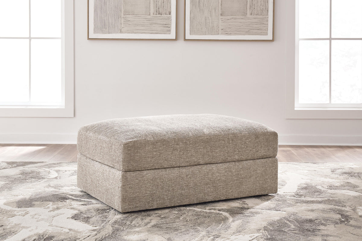 Nexora-Court Burlap Oversized Accent Ottoman by Ashley at Eve Furniture