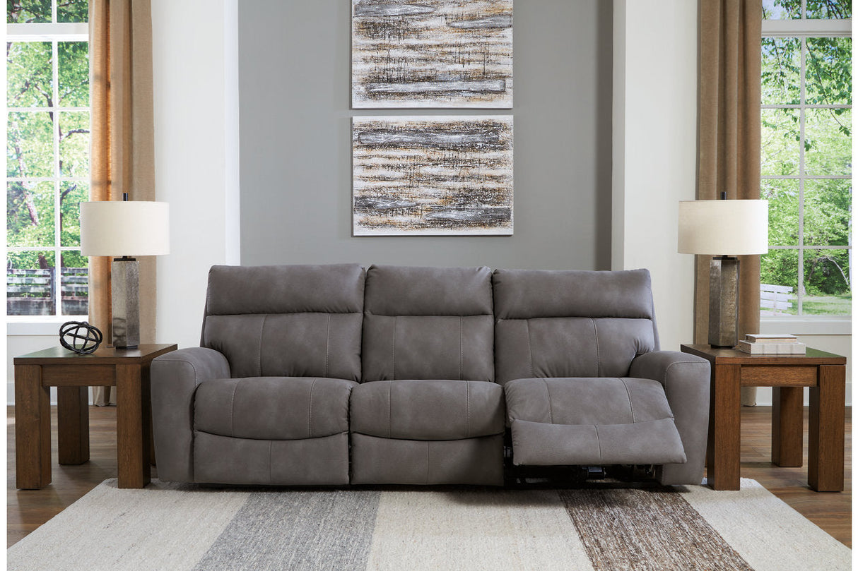 Next-Gen DuraPella Black/Gray Power Reclining Living Room Set by Ashley at Eve Furniture