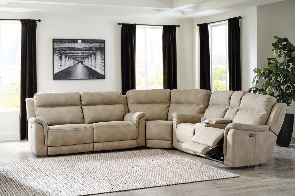 Next-Gen DuraPella Sand 3-Piece Power Reclining Sectional by Ashley at Eve Furniture