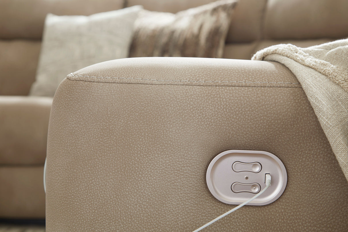 Next-Gen DuraPella Sand 4-Piece Dual Power Reclining Sectional by Ashley at Eve Furniture