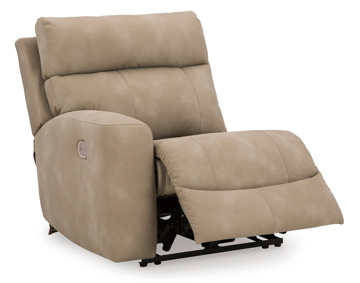 Next-Gen DuraPella Sand 4-Piece Dual Power Reclining Sectional by Ashley Furniture at Eve Furniture