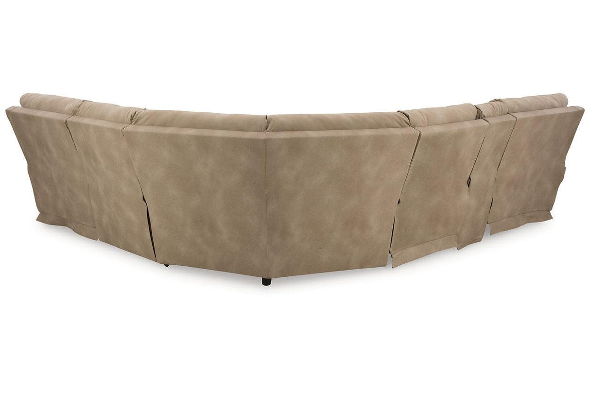 Next-Gen DuraPella Sand 6-Piece Power Reclining Sectional by Ashley at Eve Furniture