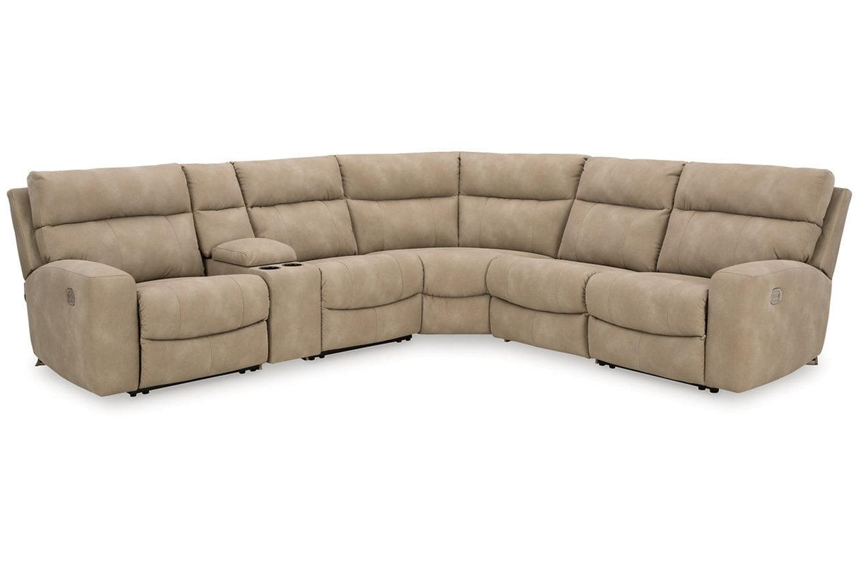 Next-Gen DuraPella Sand 6-Piece Power Reclining Sectional by Ashley at Eve Furniture