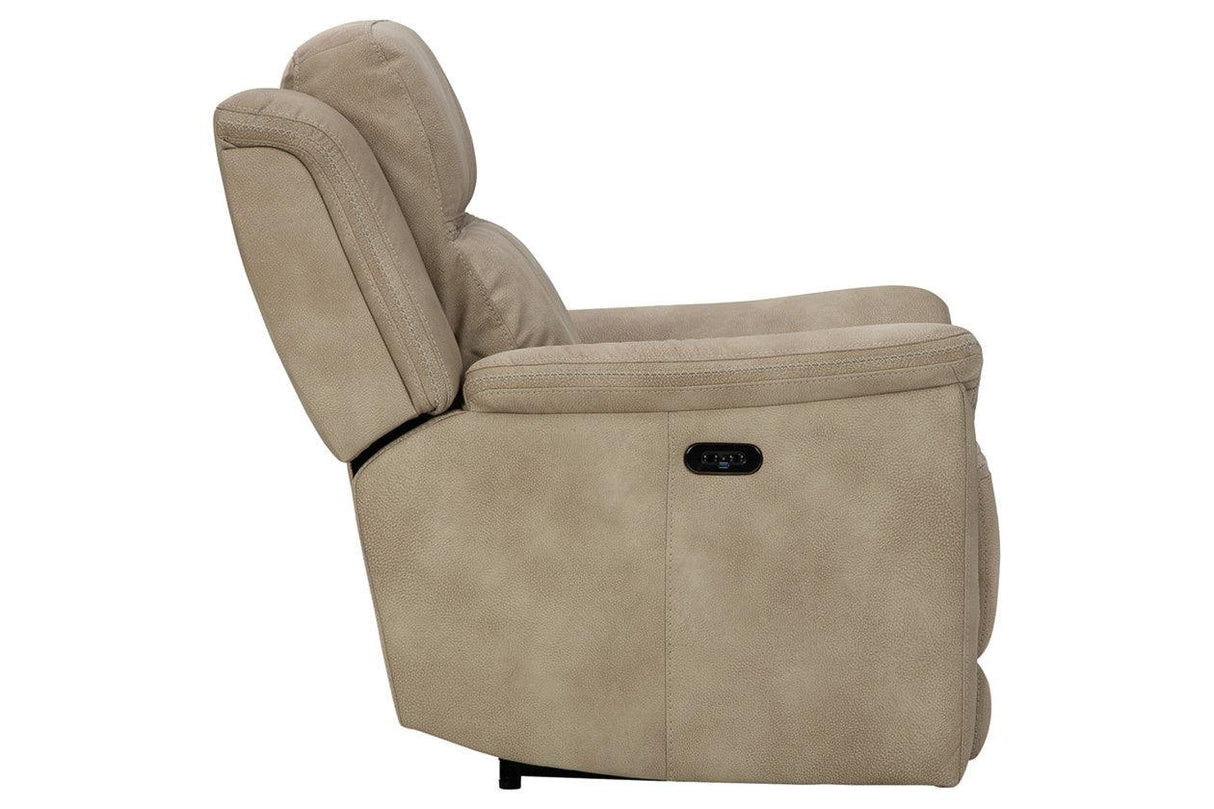 Next-Gen DuraPella Sand Performance Fabric Dual Power Recliner by Ashley at Eve Furniture