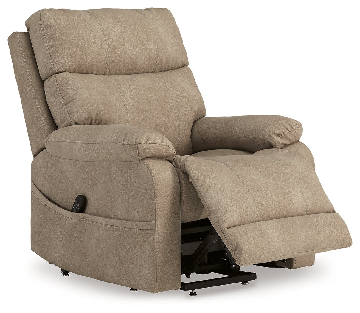 Next-Gen Durapella Sand Power Lift Recliner by ASHLEY FURNITURE at Eve Furniture