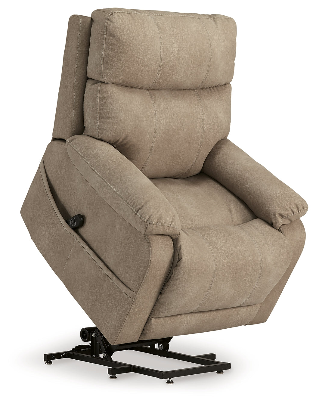 Next-Gen Durapella Sand Power Lift Recliner by ASHLEY FURNITURE at Eve Furniture