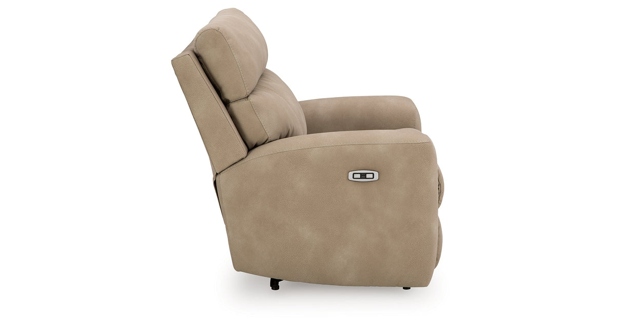 Next-Gen DuraPella Sand Power Recliner by Ashley at Eve Furniture