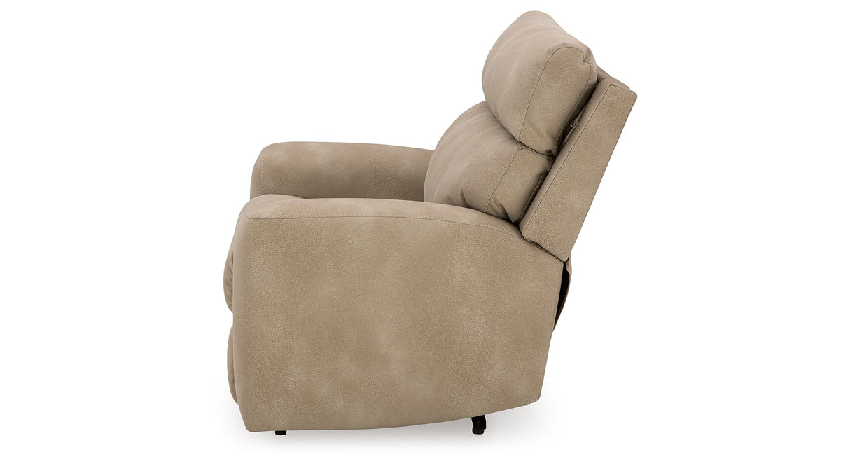 Next-Gen DuraPella Sand Power Recliner by Ashley at Eve Furniture