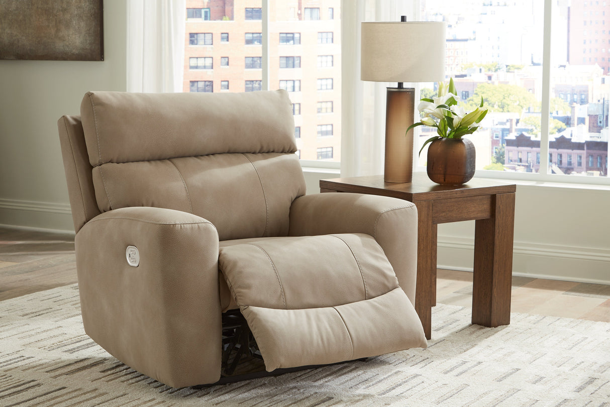 Next-Gen DuraPella Sand Power Recliner by Ashley at Eve Furniture