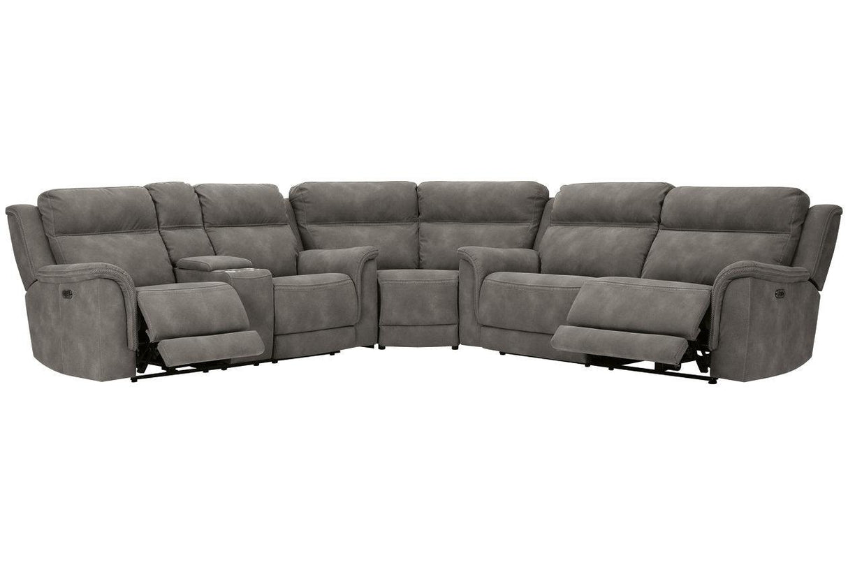 Next-Gen DuraPella Slate 3-Piece Power Reclining Sectional by Ashley at Eve Furniture