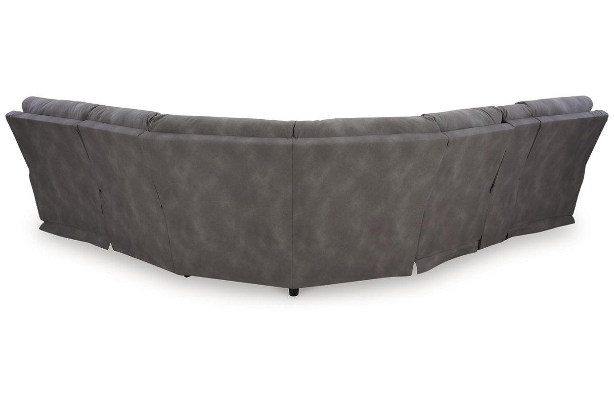 Next-Gen DuraPella Slate 6-Piece Power Reclining Sectional by Ashley at Eve Furniture