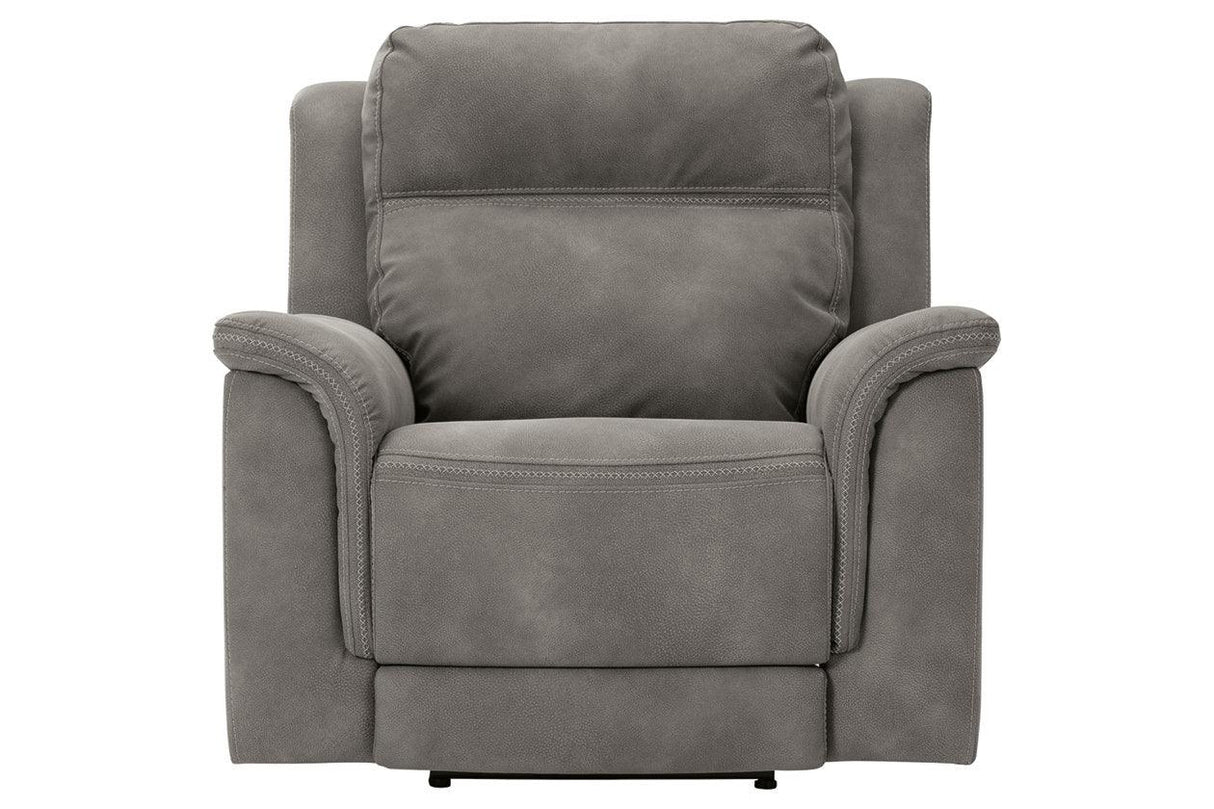 Next-Gen DuraPella Slate Dual Power Performance Fabric Recliner /ADJ Headrest by Ashley at Eve Furniture