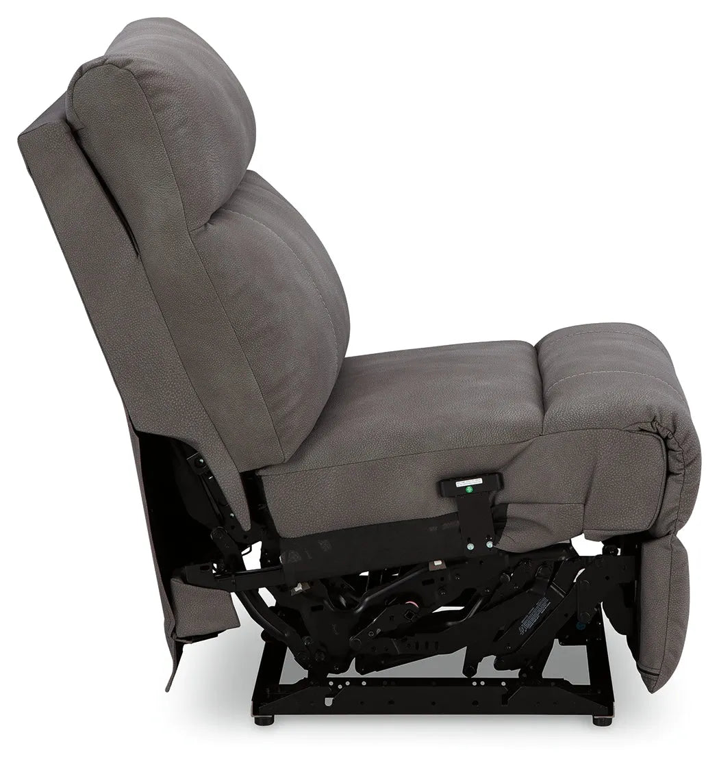Next-Gen DuraPella Slate Power Armless Recliner by Ashley at Eve Furniture