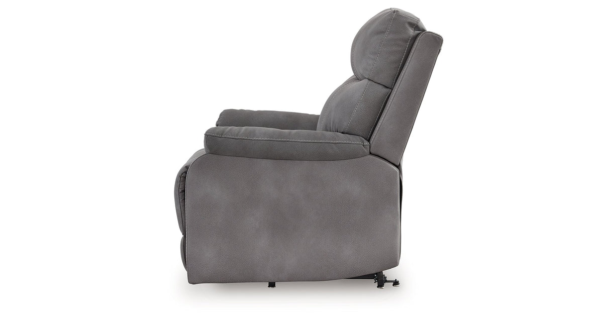 Next-Gen Durapella Slate Power Lift Recliner by ASHLEY FURNITURE at Eve Furniture