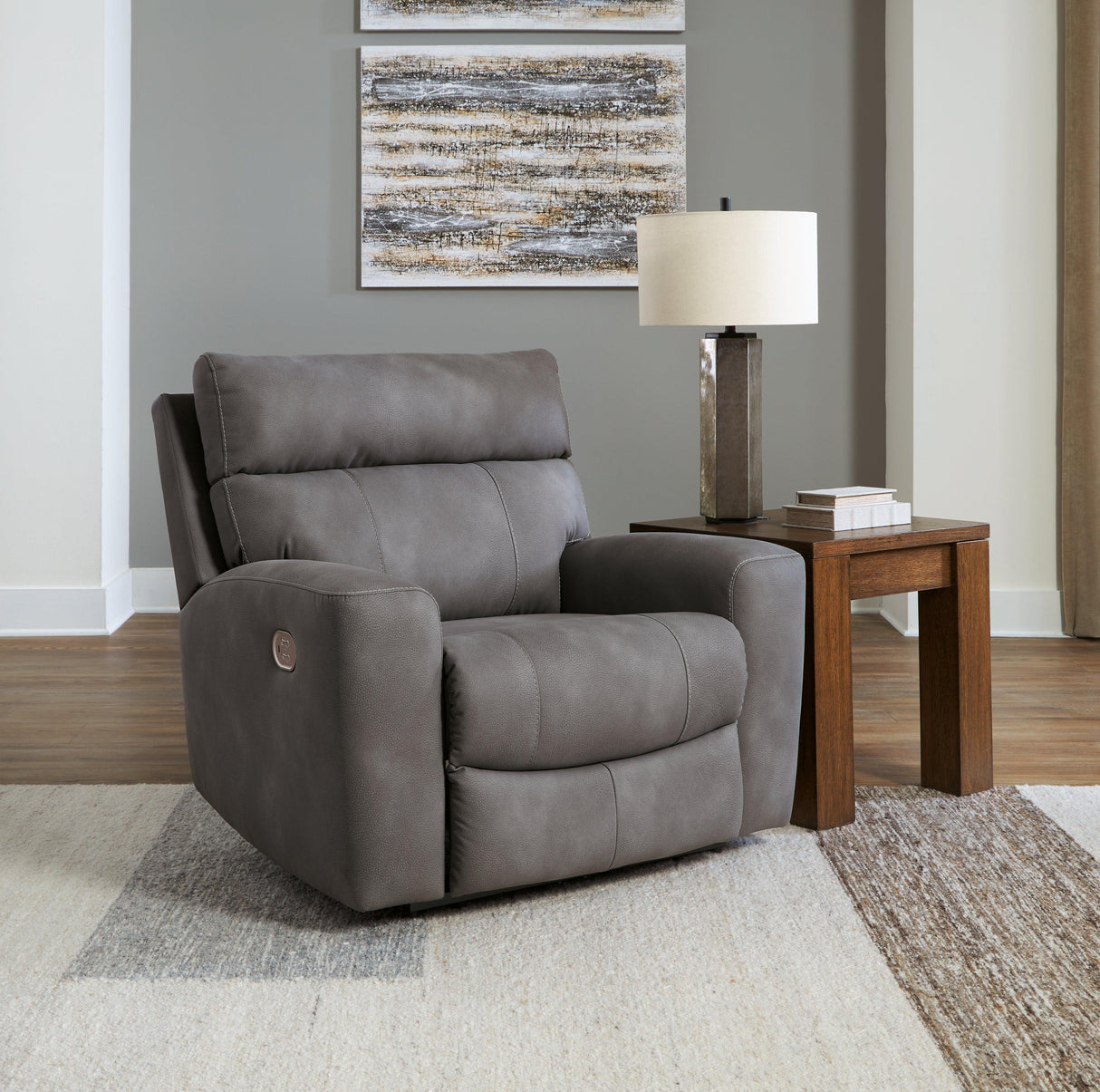 Next-Gen DuraPella Slate Power Recliner by Ashley at Eve Furniture