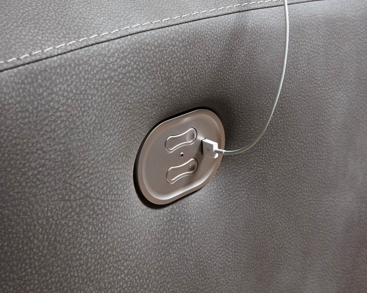 Next-Gen DuraPella Slate Power Recliner by Ashley at Eve Furniture