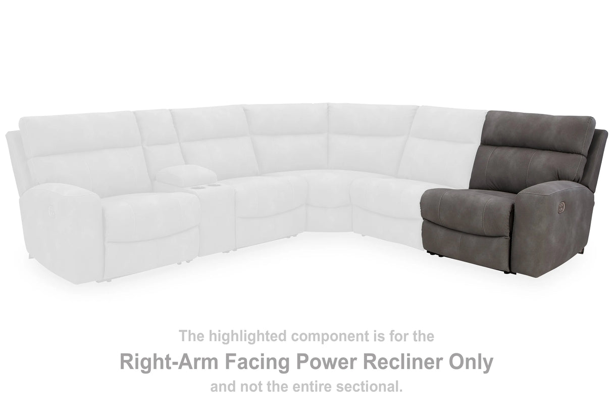 Next-Gen DuraPella Slate Right-Arm Facing Power Recliner by Ashley at Eve Furniture