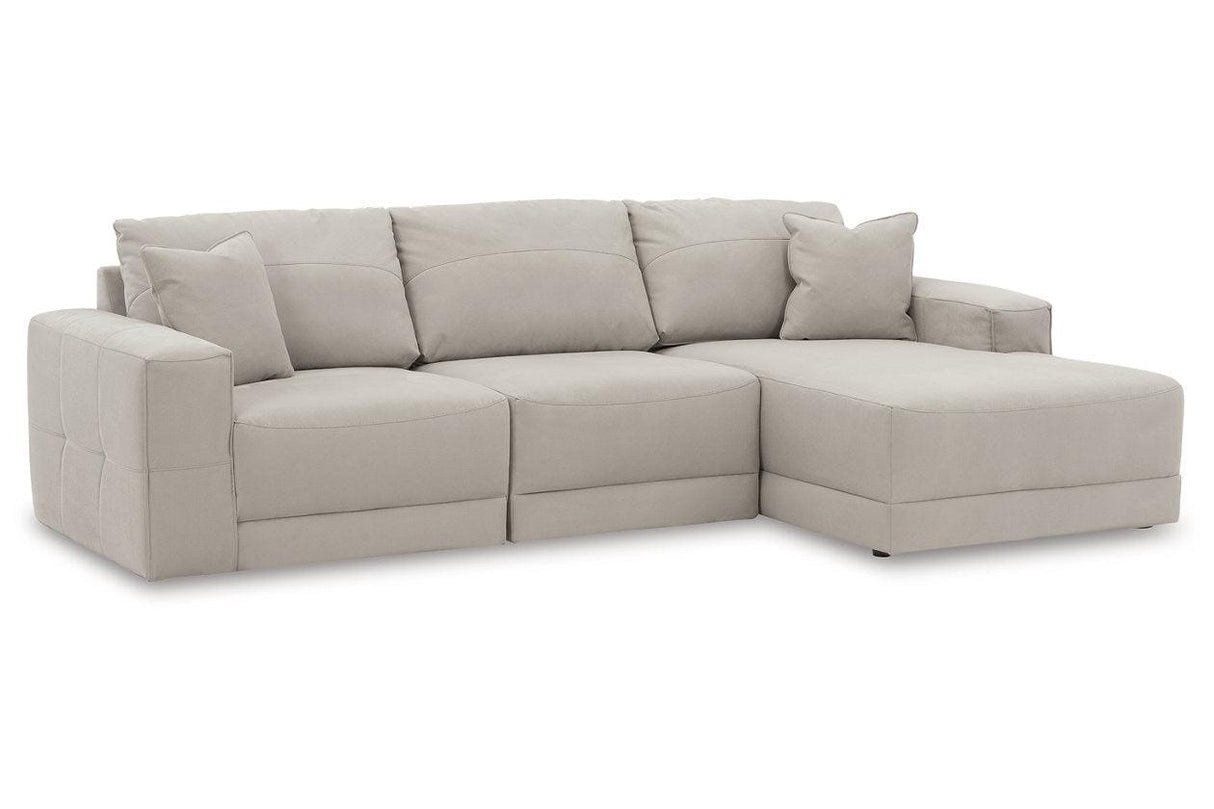 Next-Gen Gaucho Gray 3-Piece Right Arm Facing Chaise Sectional by Ashley at Eve Furniture