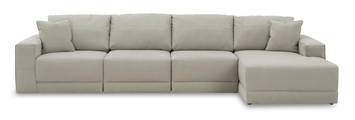 Next-Gen Gaucho Gray 4-Piece Right Arm Facing Chaise Sectional by Ashley at Eve Furniture