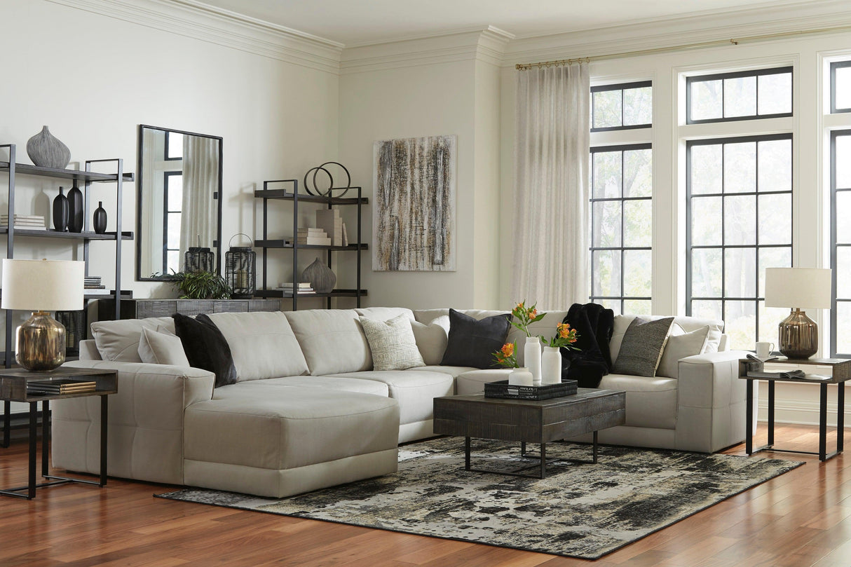 Next-Gen Gaucho Gray 6-Piece Left Arm Facing Chaise Sectional by Ashley at Eve Furniture