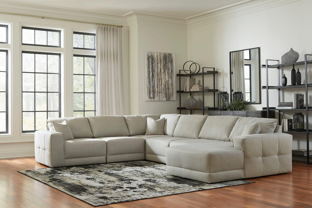 Next-Gen Gaucho Gray 6-Piece Right Arm Facing Chaise Sectional by Ashley at Eve Furniture